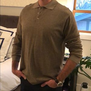 Ermenegildo Zegna 100% cotton longsleeve polo